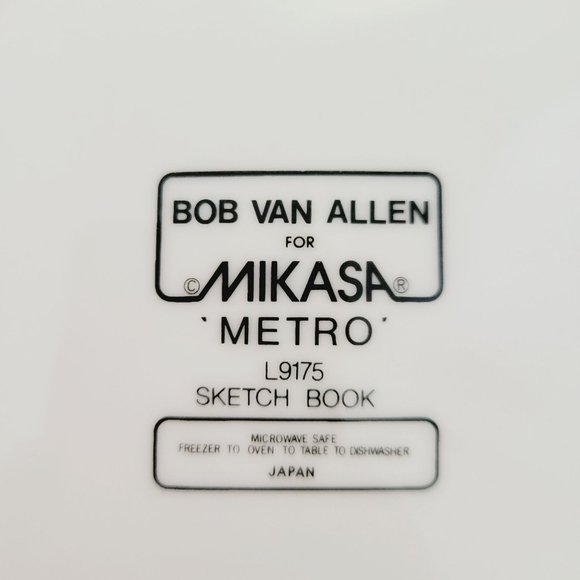 Mikasa Sketch Book Large Rim Soup Bowls (2) Summer Wild Flower, Japan c.1980s - Picture 7 of 10